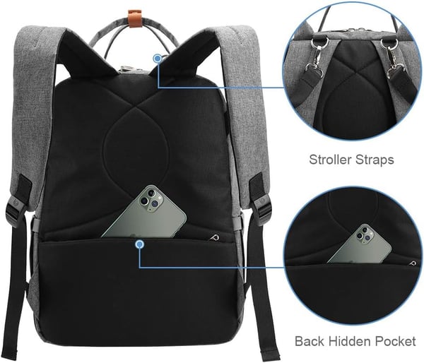 Custom Oxford Diaper Bag Lekebaby Nappy Changing Backpack - Image 4
