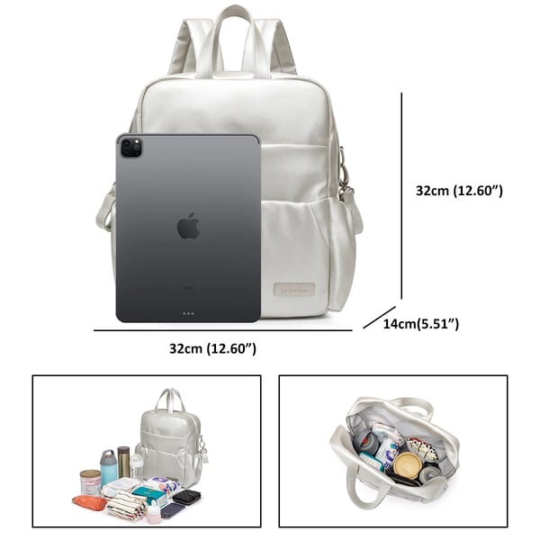 Custom Soboba PU Leather Diaper Bag Large Capacity Multi-functional Waterproof Diaper Backpack - Image 10