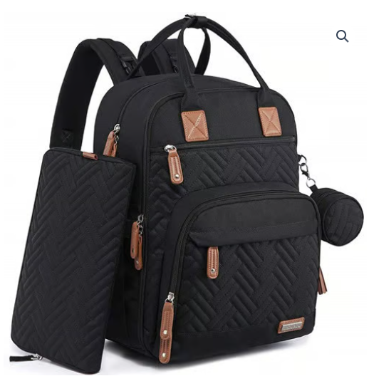 an oxford diaper bag set with changing pad