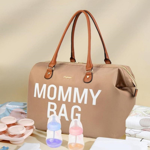 Lequeen tote diaper bag with changing pad 3 colors in stock 9 Custom lequeen Khaki Oxford Diaper Tote Bag for Traveling Out