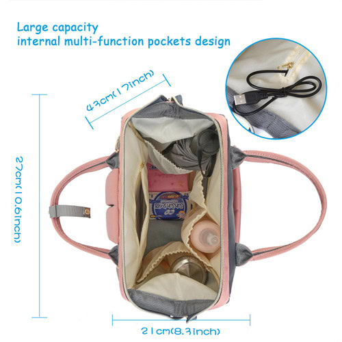 LEQUEEN MULTI-USE LARGE Mommy Baby Diaper Diaper Backpack Mom Wrap Bag