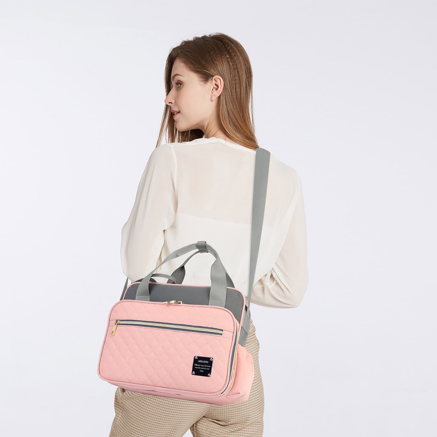 Sac à Langer Bandoulière – Grands Compartiments, Style Arc-en-ciel, Occasion