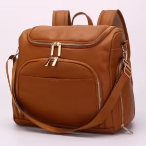 Custom PU Convertible Diaper Bag Women’s Backpack Supplier 9 Custom PU Convertible Diaper Bag Women's Backpack Supplier